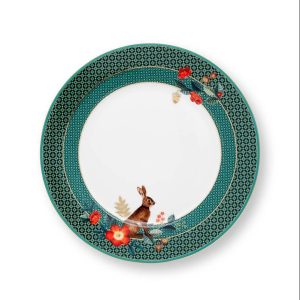 Pip Studio Πιάτο Φρούτου Πορσελάνης Winter Wonderland Rabbit Green 21cm