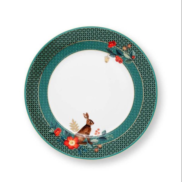 Pip Studio Πιάτο Φρούτου Πορσελάνης Winter Wonderland Rabbit Green 21cm