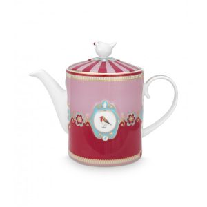 PIP STUDIO ΤΣΑΓΙΕΡΑ ΠΟΡΣΕΛΑΝΙΝΗ LOVE BIRDS ΚΟΚΚΙΝΗ 1.2LTR