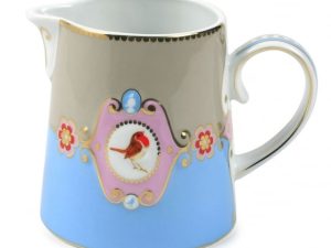 PIP STUDIO ΠΟΡΣΕΛΑΝΙΝΗ ΓΑΛΑΤΙΕΡΑ LOVE BIRDS ΓΑΛΑΖΙΟ/ΓΚΡΙ 270ML