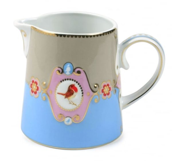 PIP STUDIO ΠΟΡΣΕΛΑΝΙΝΗ ΓΑΛΑΤΙΕΡΑ LOVE BIRDS ΓΑΛΑΖΙΟ/ΓΚΡΙ 270ML