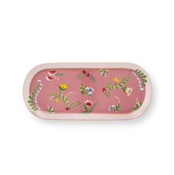 PiP Studio le Majorele pink Πιατέλα Σερβιρίσματος Οβάλ από Πορσελάνη 33.3x15.5εκ.