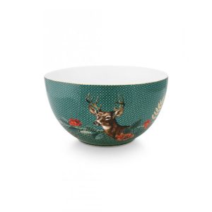 PIP STUDIO ΠΟΡΣΕΛΑΝΙΝΟ ΜΠΩΛ WINDER WONDERLAND ΠΡΑΣΙΝΟ/ΕΛΑΦΙ 18cm