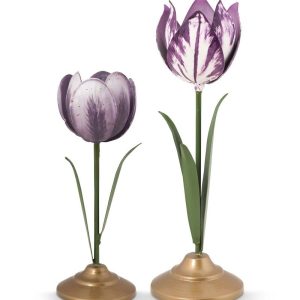Σετ 2 Κηροστάτες Pip Studio “Tulip” – Λιλά, 21 cm