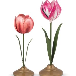 Σετ 2 Κηροστάτες Pip Studio “Tulip” – Ροζ, 26 cm