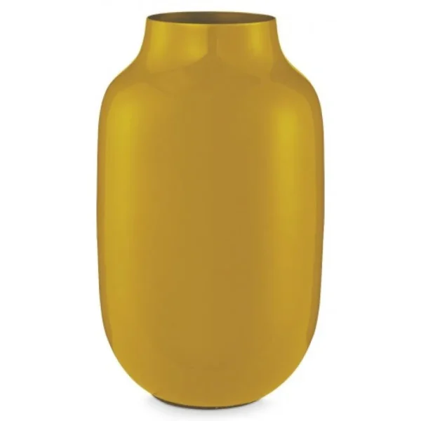 Μεταλλικό Οβάλ Βάζο Pip Studio “Κίτρινο” – Ύψος 30 cm