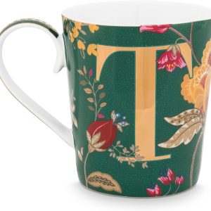 Κούπα Pip Studio “T” – Floral Fantasy Green, 350 ml