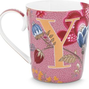 Κούπα Pip Studio “Y” – Floral Fantasy Pink, 350 ml