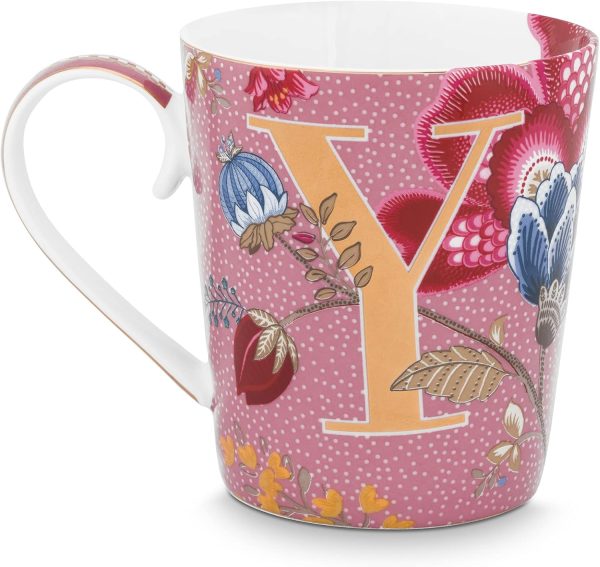 Κούπα Pip Studio “Y” – Floral Fantasy Pink, 350 ml